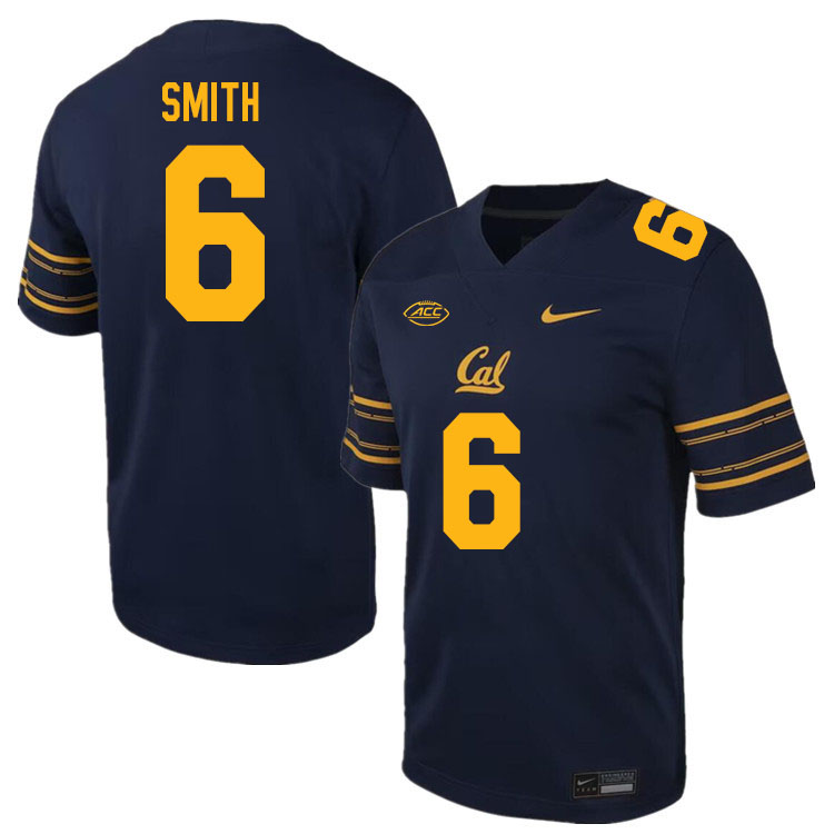 Men #6 Ja'ir Smith California Golden Bears ACC Conference College Football Jerseys Stitched Sale-Nav